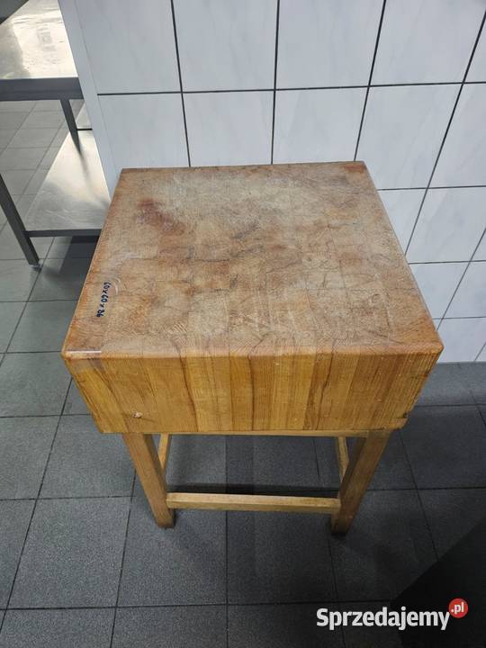 Kloc masarski 60 x 60 z podstawą DREWNIANY Gastronomia