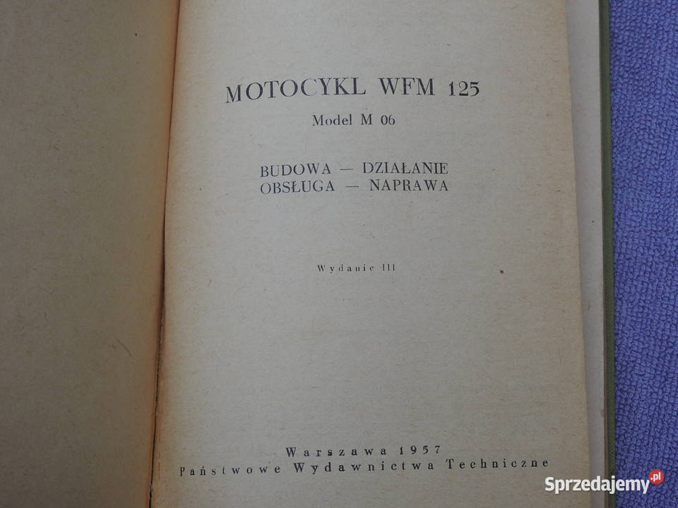 WFM 125 Instrukcja Obsługi i Napraw nie SHL WSK