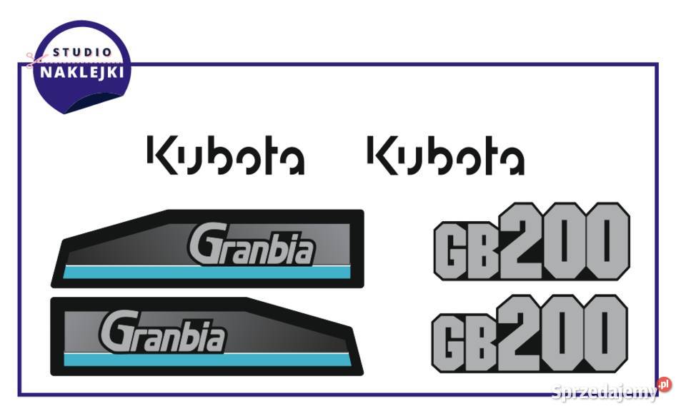 Naklejki Kubota Granbia GB200 Minitraktorek Lubliniec