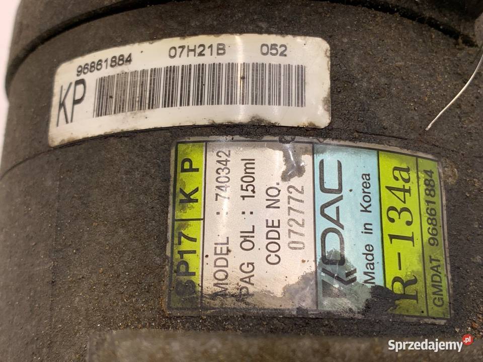 SPRĘŻARKA KLIMATYZACJI OPEL ANTARA A 96861884 20 sprzedam