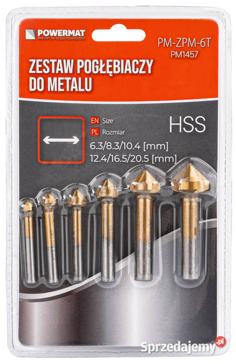 pogłębiacze stożkowe do metalu hss zestaw 6 Pozostałe śląskie Katowice
