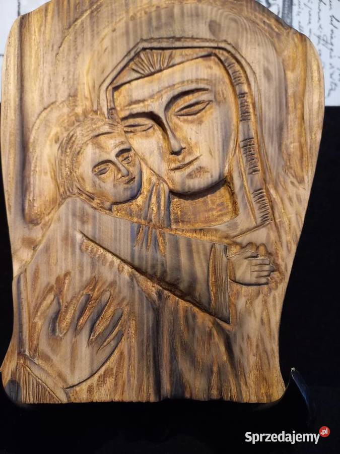 Płaskorzeźba Matki Boskiej z dzieciątkiem Lipno