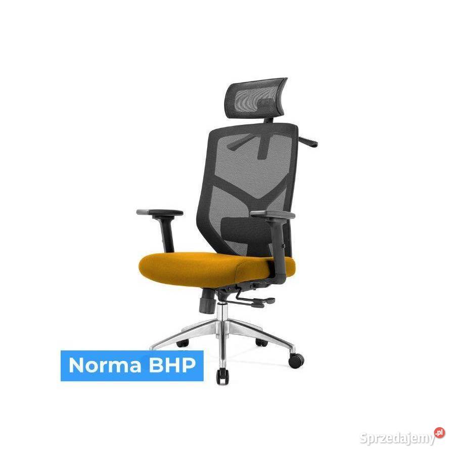 Fotel biurowy ergonomiczny Rosa musztardowy