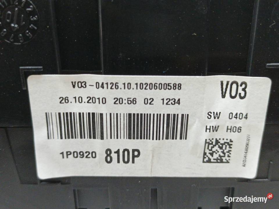 LICZNIK 1P0920810P Seat Leon II 20052012 Rok produkcji 2010