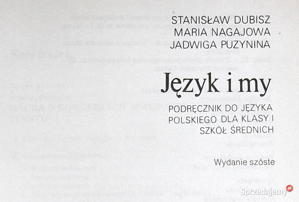 Jezyk polski 1 Język i my S Dubisz M Nagajowa lubelskie Chełm