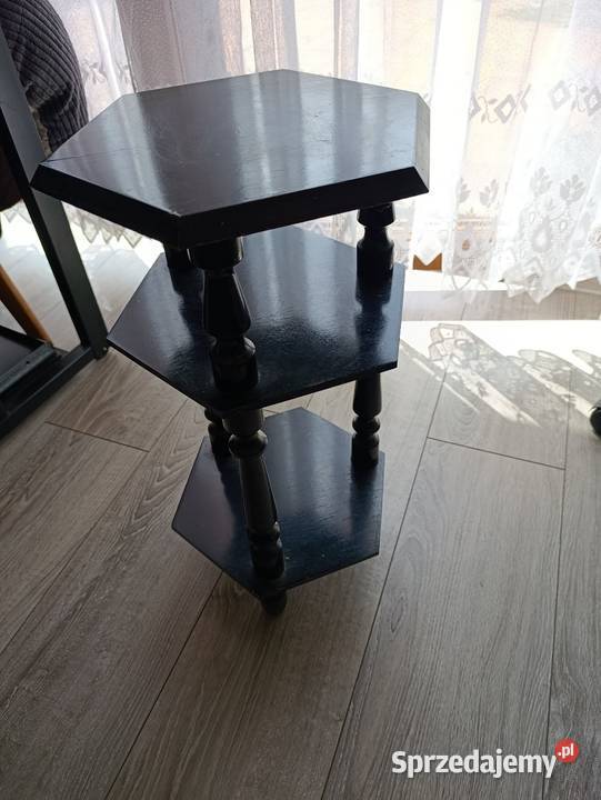 kwietnik stolik czarny słupek Kwietniki Poznań