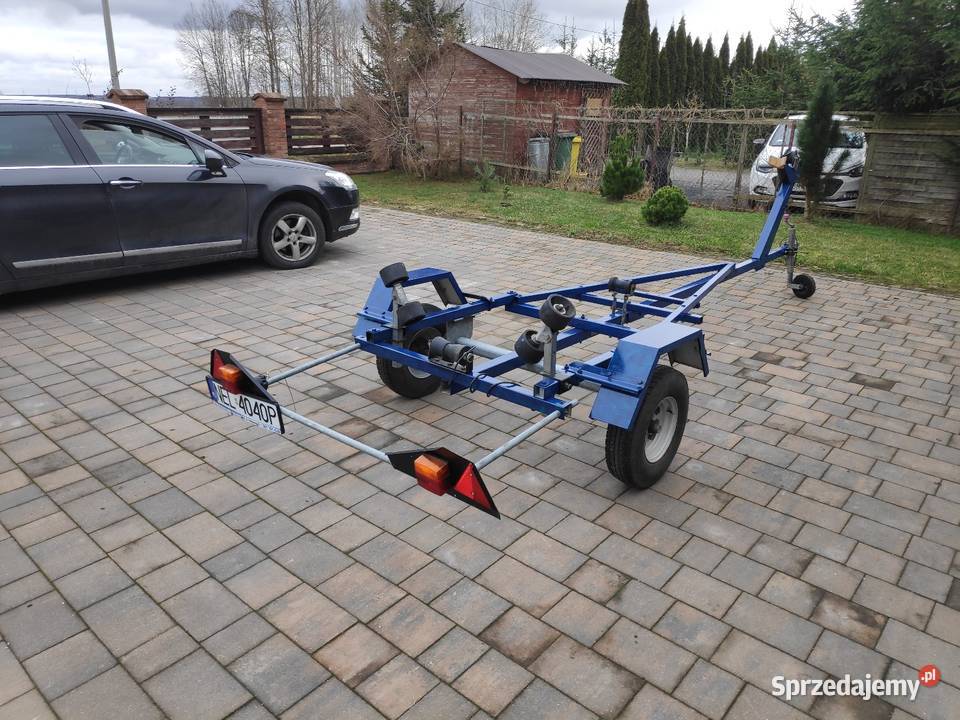 Przyczepa podłodziowa uchylna 4 m 550 dmc Rok produkcji 1994 Do samochodów osobowych Ełk