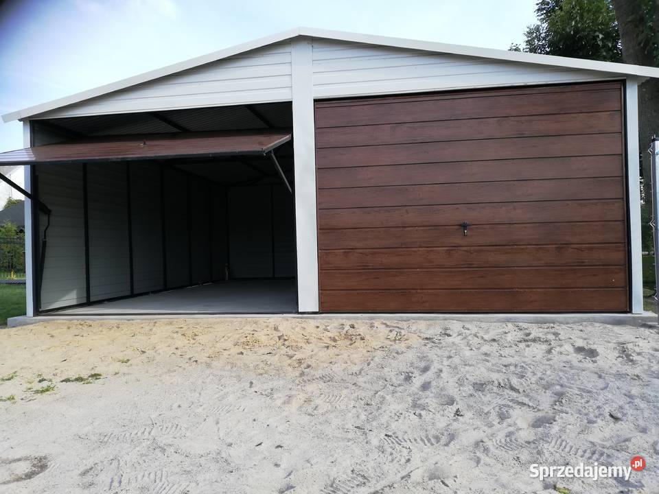 Ładny Biały Garaż Blaszany Blaszak Garaże sprzedam