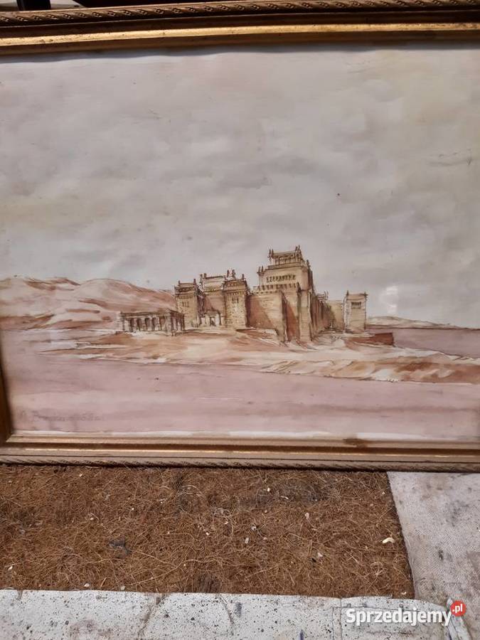 Piękna Stara Akwarela Kraków