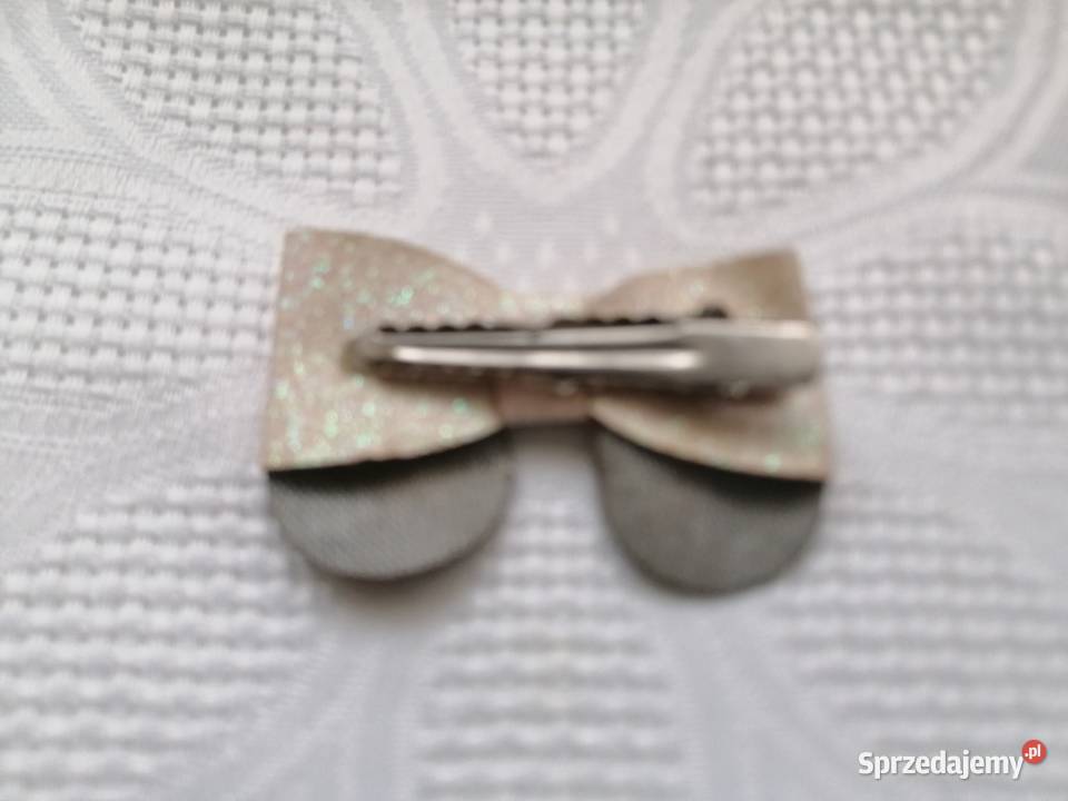 Zapinka do włosów złotoczerwona kokarda z Dodatki Łódź