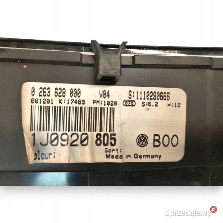 LICZNIK ZEGARY 1J0920805 VW Golf IV Bora 16 16V
