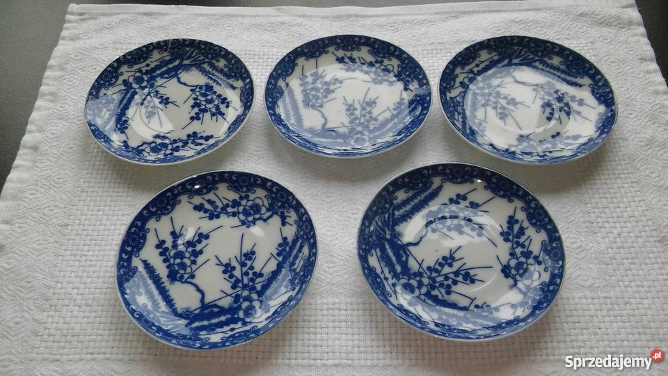 piękne talerzyki spodeczki cudeńka cienka Gdańsk