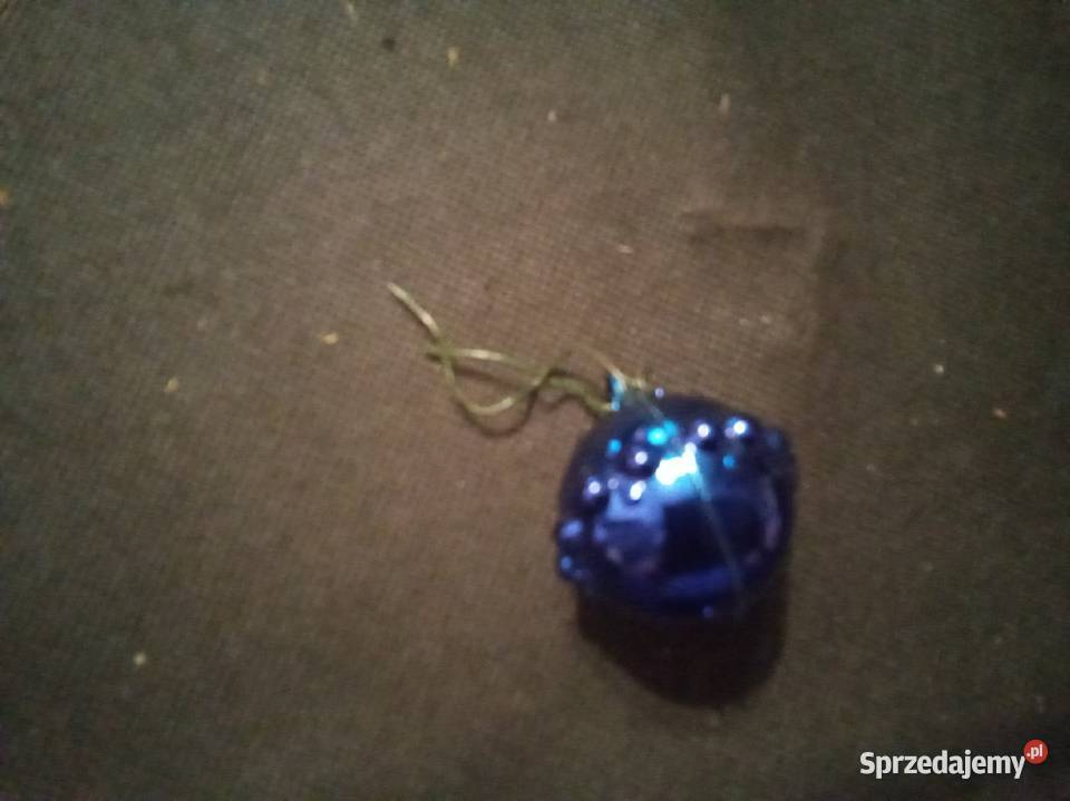 Mini plastikowa bombka niebieska PRL Warszawa