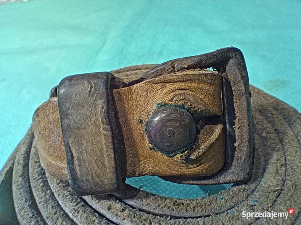 Stary wojskowy skórzany pasek Łódź