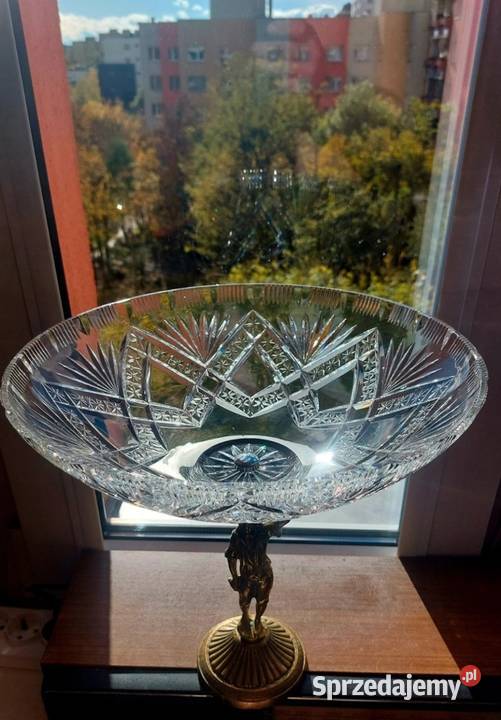 Piękna duża patera kryształowa dolnośląskie Wrocław