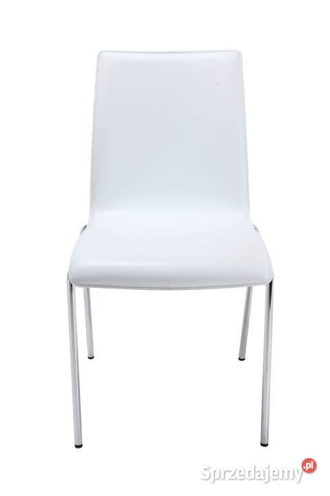 Krzesło do poczekalni białe wielkopolskie