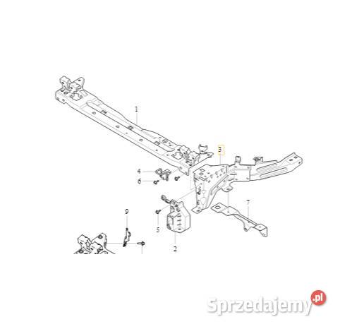 Volvo XC40 C40 pas przedni prawe wzmocnienie Bielany Wrocławskie