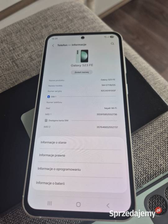 Samsung Galaxy S23 FE piękny miętowy kolor świętokrzyskie Daleszyce