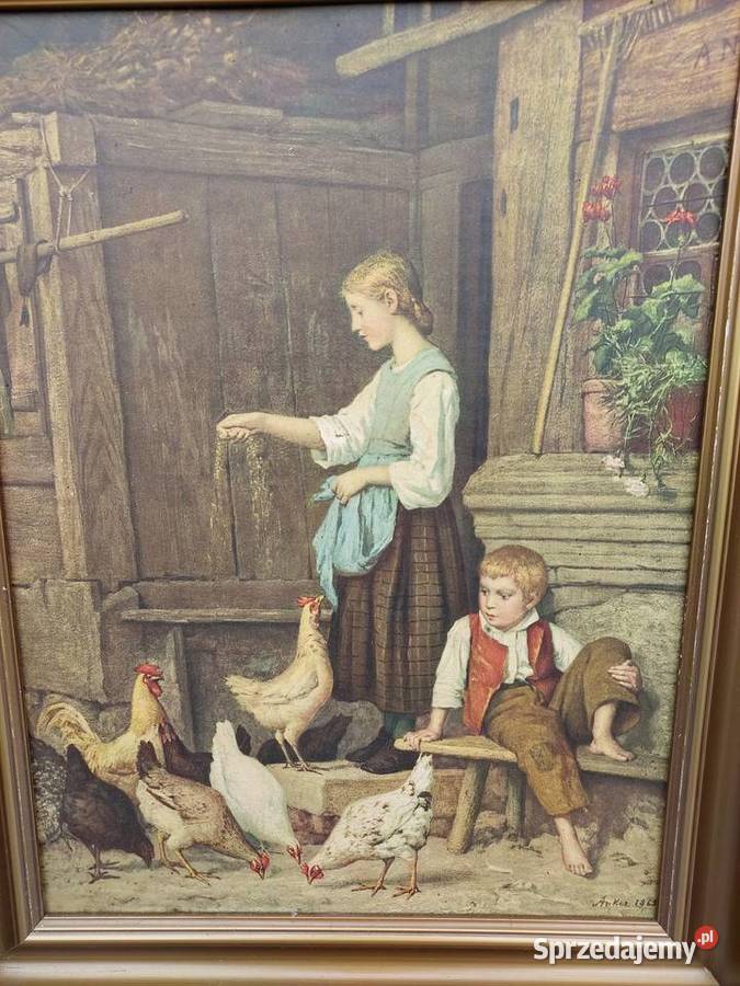 Obraz druk reprodukcja Anker 1865 Dziewczynka pomorskie Tczew sprzedam