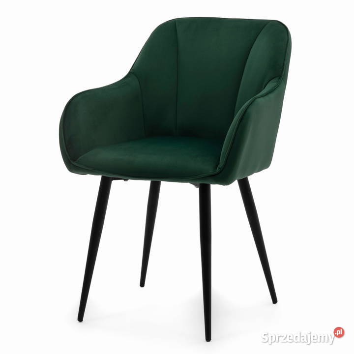 Krzesło Tapicerowane Lago Butelkowa Zieleń Tarchały Małe