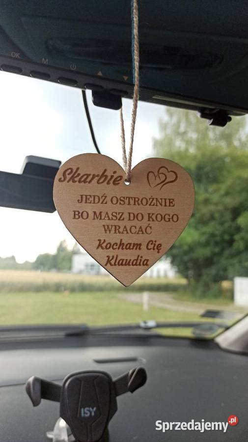 Drewniana Zawieszka do Auta Prezent z Grawerem Puławy sprzedam