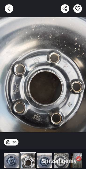 Pełnowymiarowe koło passat audi seat 20555R15 Laskowa