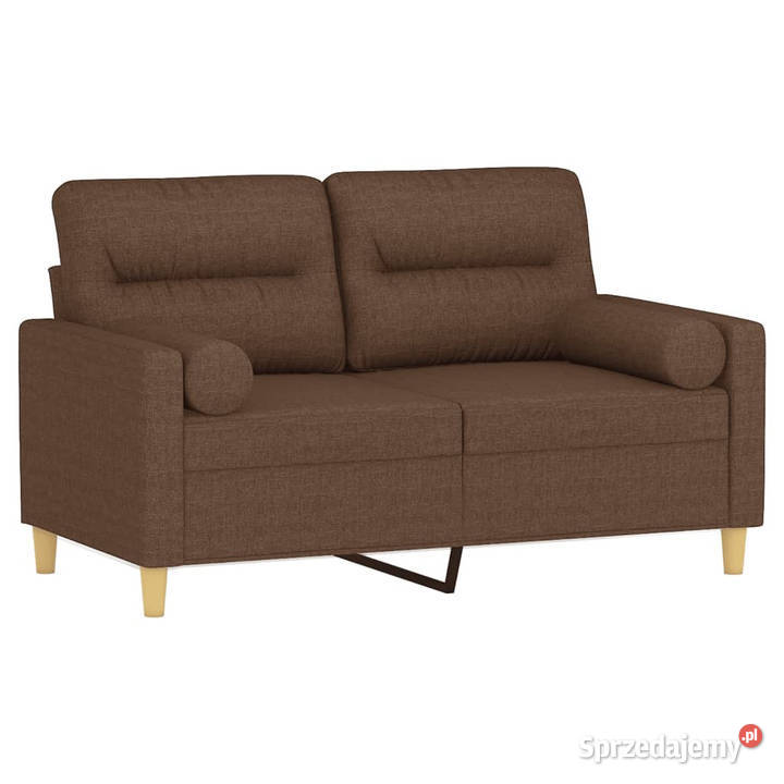 2osobowa sofa z poduszkami brązowa 120 tkanina Sofy i kanapy Warszawa sprzedam