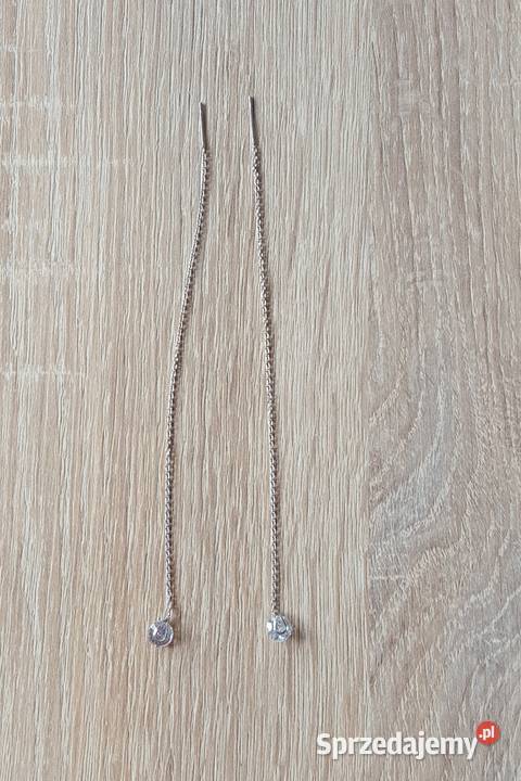 Nowe kolczyki srebrny kolor wiszace dlugie z zachodniopomorskie Szczecin