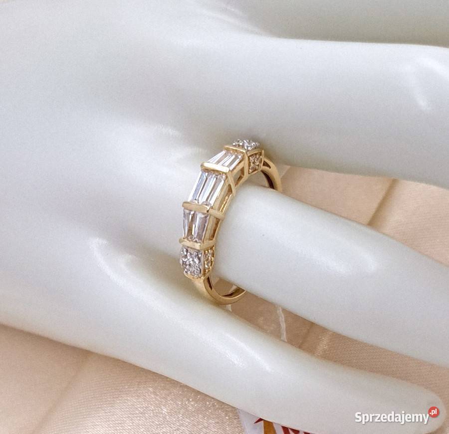 Pierścionek r15 Złoty pr585 Obrączkowy korona z złote Poznań