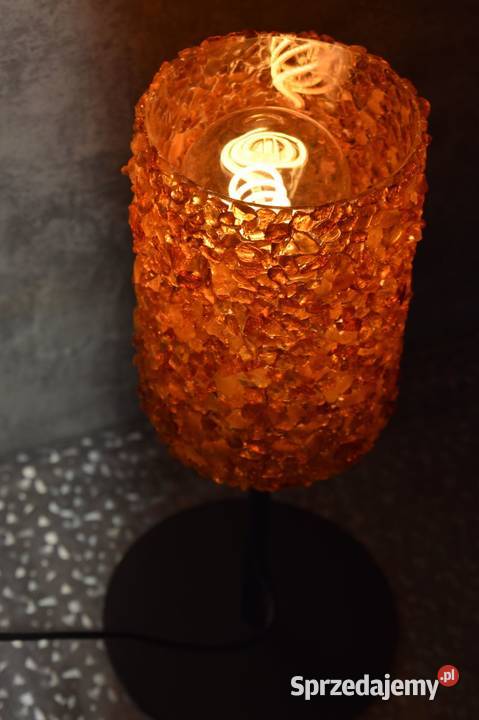 Ekskluzywne lampki stołowe nocne z bursztynem Gdańsk
