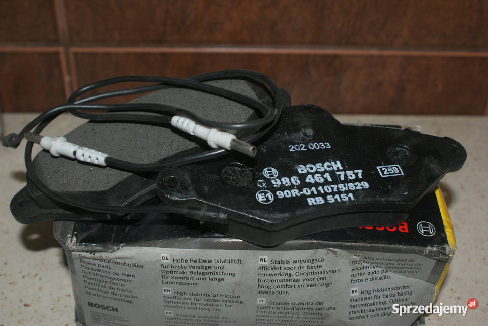 0 986 461 757 BOSCH KLOCKI HAMULC CITROEN XANTIA