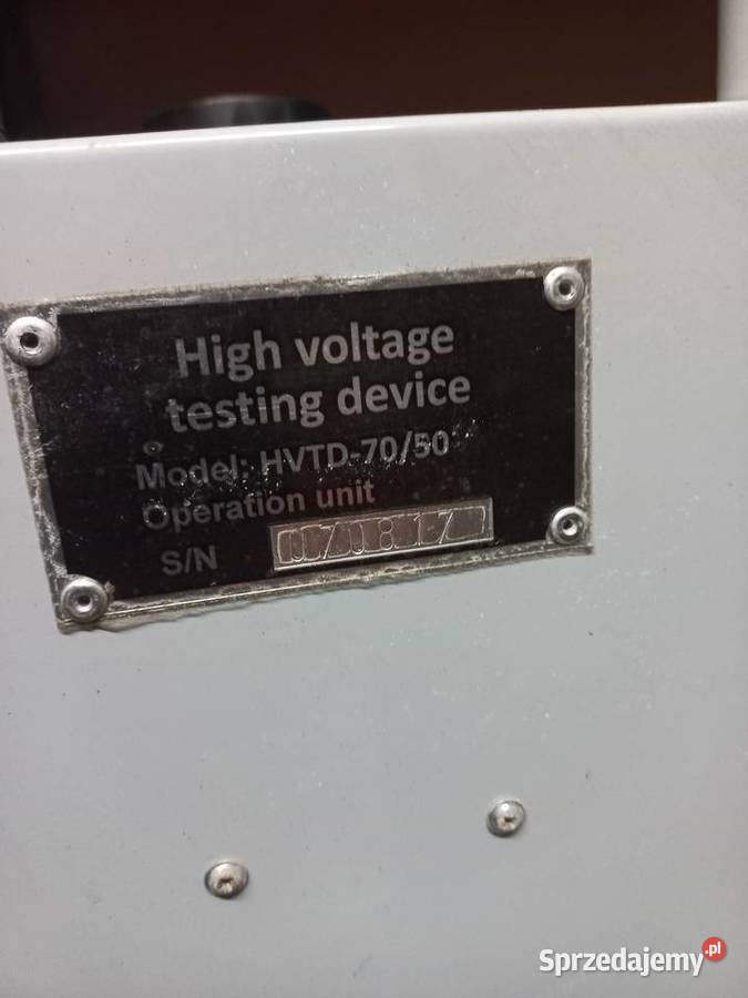 Urządzenie pomiarowe VLF BUTKO AV5070 HVTD7050D łódzkie Szynczyce sprzedam
