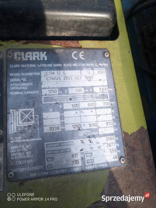 Wózek elektryczny Clark ctm12s podkarpackie Skopanie sprzedam