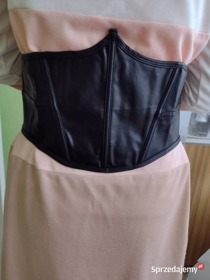 ML ASOS Czarny skórzany pasek gorsetowypasNOWY Paski