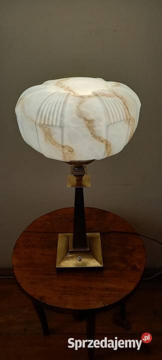 Ładna mosiężna lampa z kloszem Wysyłka