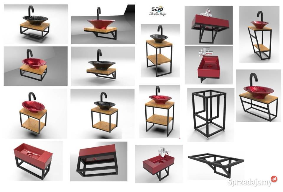 Konsola łazienkowa stelaż pod umywalkę loft Jeżowe