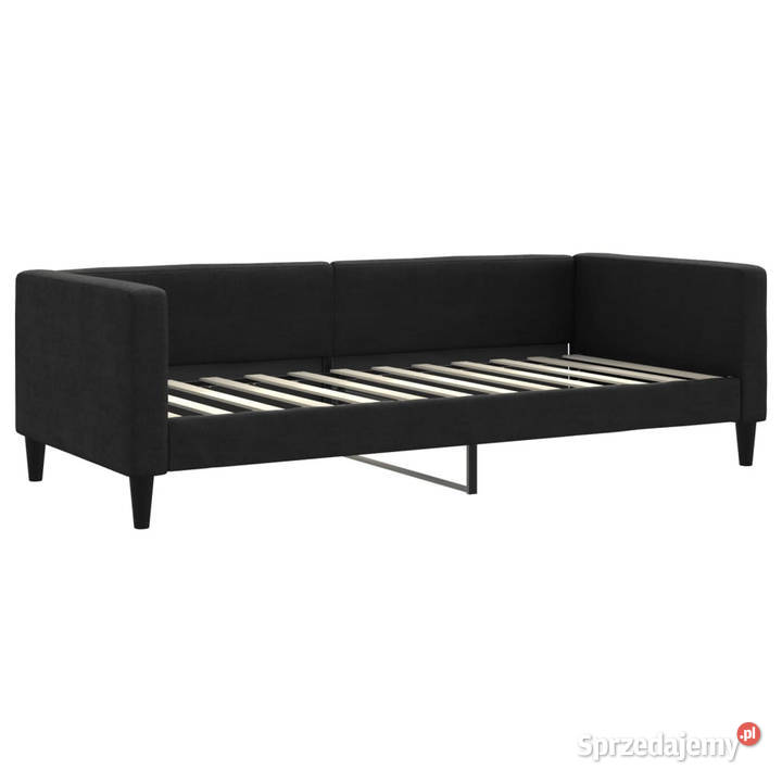Sofa rozsuwana z szufladami czarna tkanina Warszawa