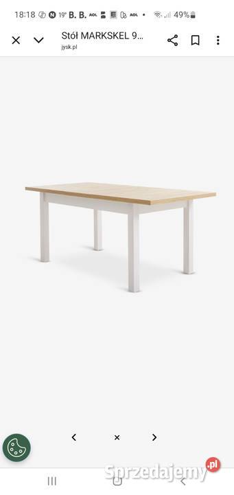 Stół jadalny rozkładany Jysk Markskel 90x150193 Tarnowskie Góry