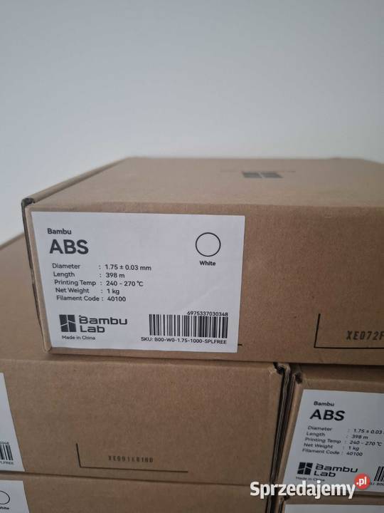 Filament bambu lab ABS białywhite Skrzeszewo sprzedam