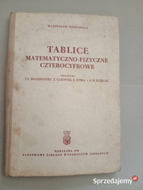 Książka tablice matematyczno fizyczno cyfrowe Katowice