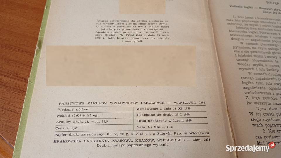 Zarys logiki Kazimierz Ajdukiewicz Podręczniki Gdańsk sprzedam