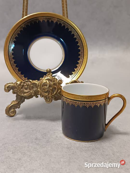 Rosenthal Kobaltowa Filiżanka Złocony Duet Poznań