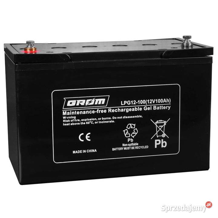 Akumulator żelowy GROM 12V 100Ah LPG12-100 SOLAR TCZEW