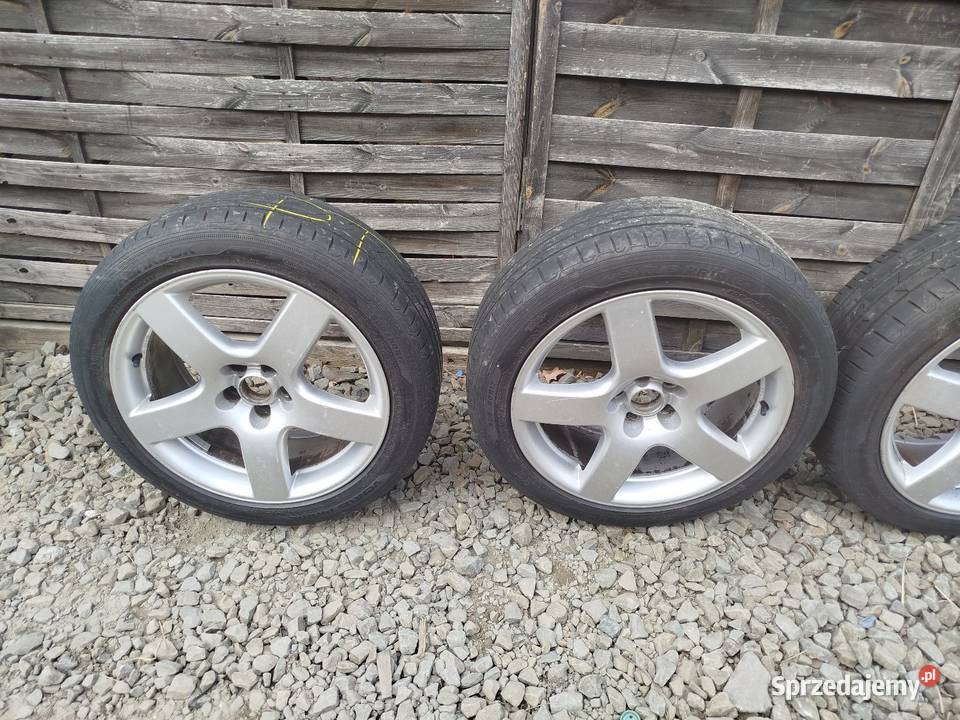 Koła alufelgi 17 5 x100 z oponami letnimi
