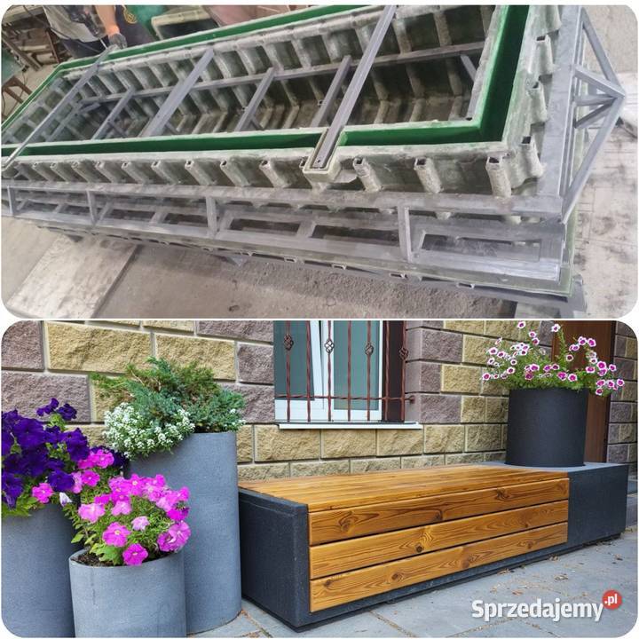 Forma do betonu doniczki na kwiatyfontanny Warszawiaki