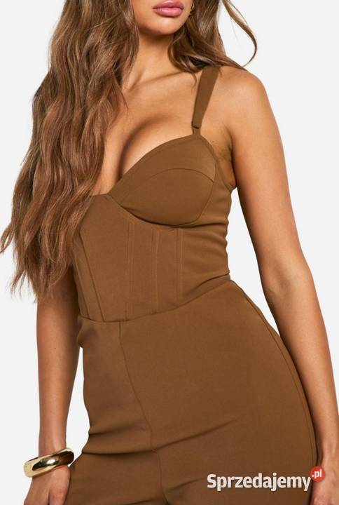 Nowy Boohoo brązowy kombinezon gorsetowy L 40 Warszawa