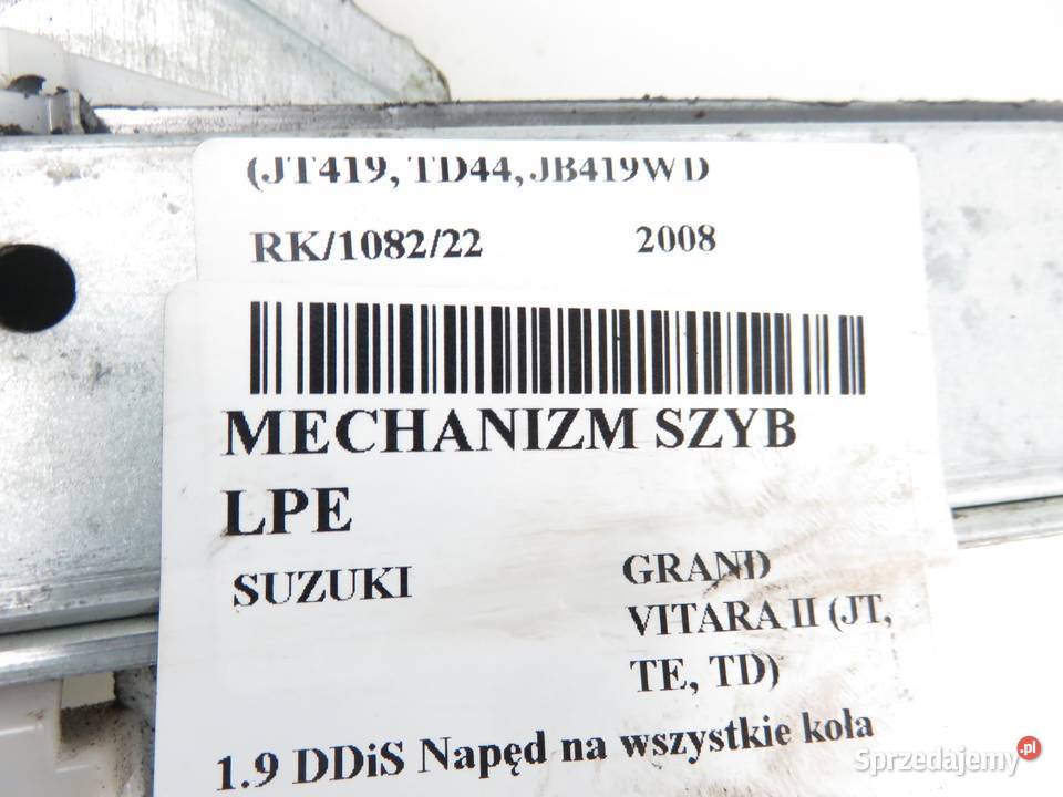 PODNOŚNIK SZYBY LEWY PRZEDNI GRAND VITARA II osobowe małopolskie