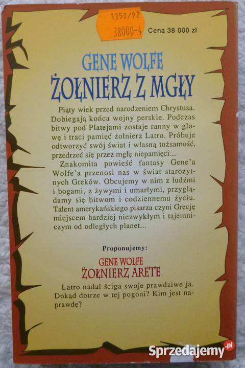 Żołnierz z mgły Gene Wolfe Warszawa