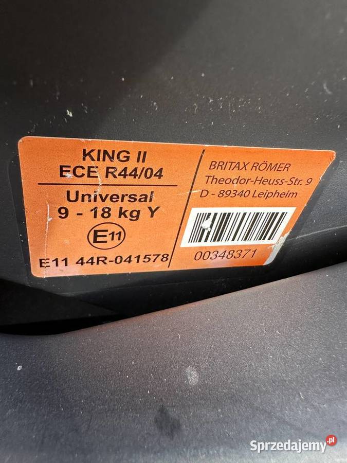 Fotelik samochodowy BRITAX ROMER King II LS Toruń