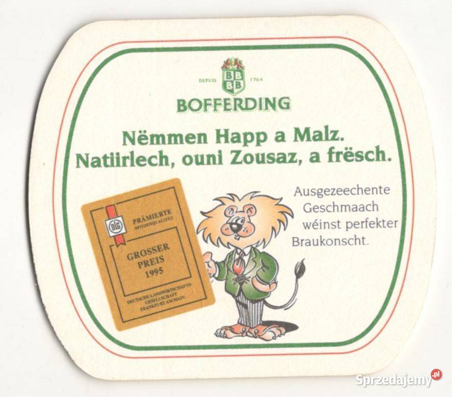 Bofferding podstawka do piwa 11 śląskie Gliwice